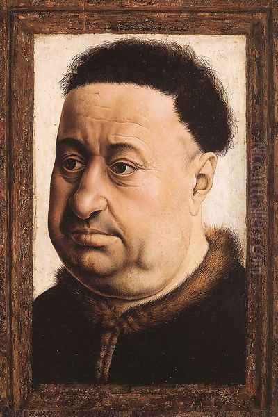 Portrait of a Fat Man Oil Painting by Robert Campin