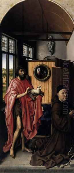 The Werl Altarpiece (left wing) Oil Painting by Robert Campin