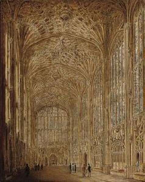 Kings College Chapel, Cambridge Oil Painting by Joseph Murray Ince