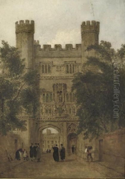 Trinity Gate, Cambridge Oil Painting by Joseph Murray Ince