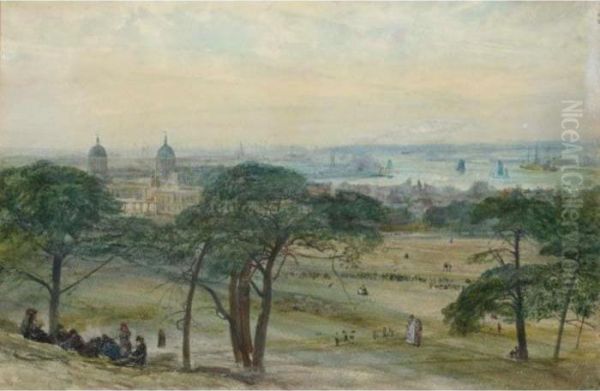 Greenwich Park Oil Painting by John William Inchbold