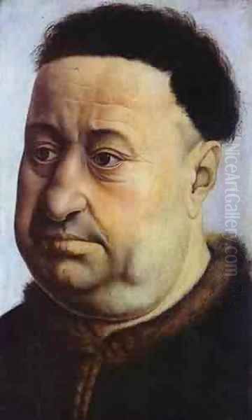 Portrait Of Robert De Masmines 1425 Oil Painting by Robert Campin