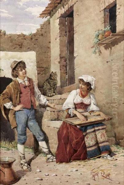 Dolce Conversazione Oil Painting by Filippo Indoni