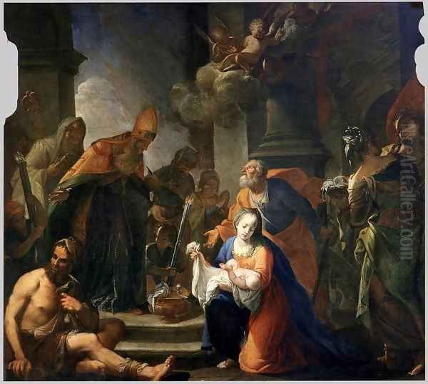 Presentation of Jesus at the Temple Oil Painting by Andrea Celesti