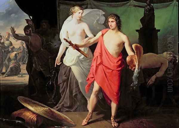 Achilles and Thetis Oil Painting by Mauro Conconi