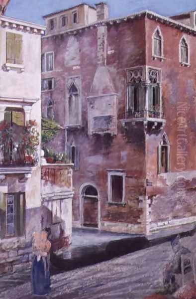 A Scene in Venice Oil Painting by Sir Caspar Purdon Clarke