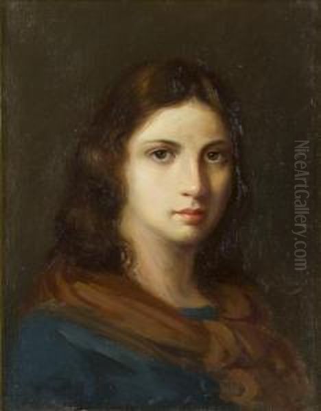 Anita Garibaldi Oil Painting by Girolamo Induno