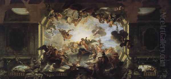 Venus Imploring Jupiter in Favour of Aeneas Oil Painting by Antoine Coypel