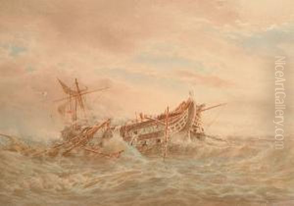 The Wreck. Oil Painting by William Ayerst Ingram