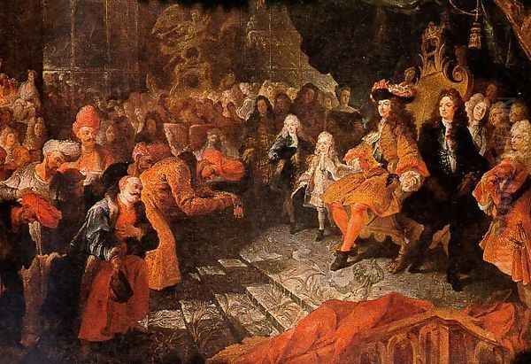 Louis XIV Receiving the Persian Ambassador Oil Painting by Antoine Coypel