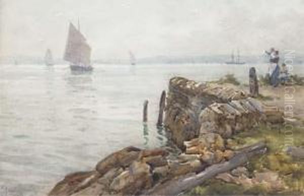 The Return Of The Herring Boats Oil Painting by William Ayerst Ingram