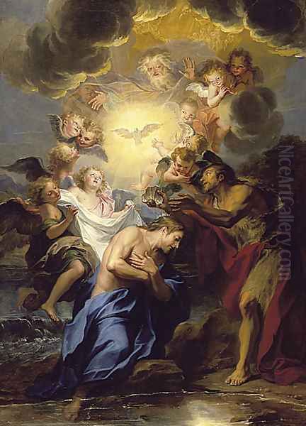 The Baptism of Christ Oil Painting by Antoine Coypel