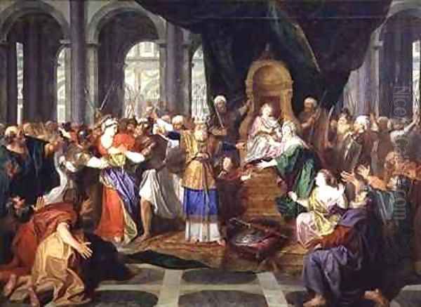 Athaliah Expelled from the Temple Oil Painting by Antoine Coypel