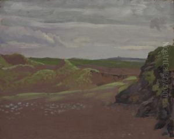 Open Landscape With Rocks Oil Painting by James Dickson Innes