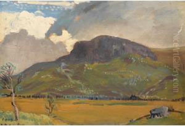 Welsh Mountains Oil Painting by James Dickson Innes