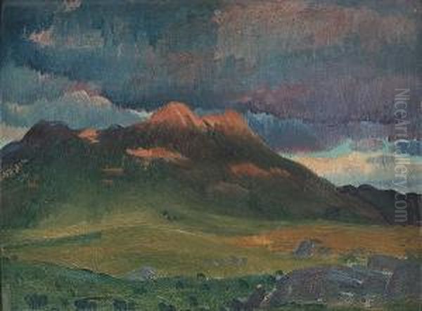 The Heavy Cloud, Arenig Oil Painting by James Dickson Innes