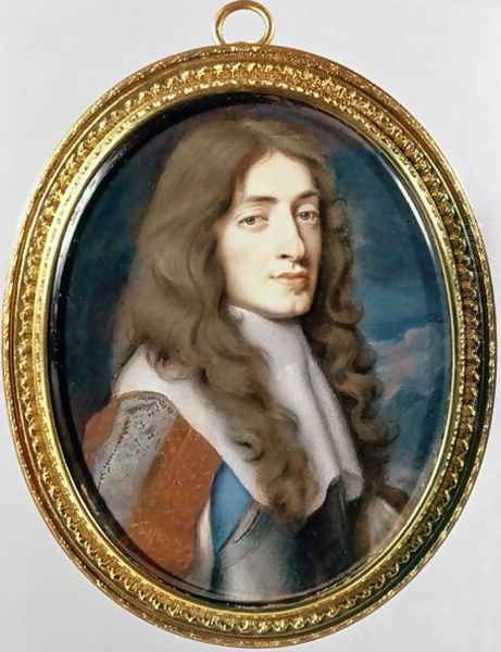 Miniature of James II as the Duke of York, 1661 Oil Painting by Samuel Cooper