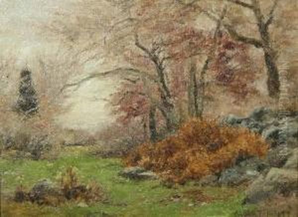 Autumn Landscape Oil Painting by Albert B. Insley