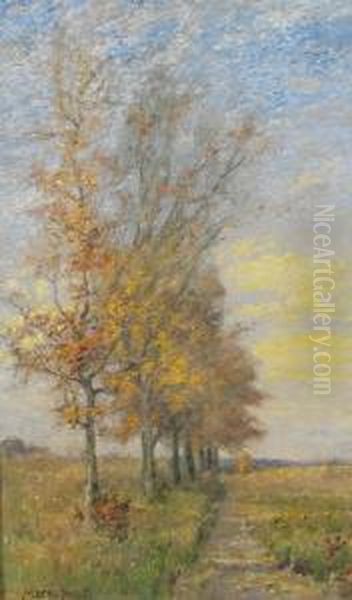 Autumnlandscape Oil Painting by Albert B. Insley