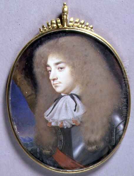 Portrait Miniature of a Man in Armour, c.1660 Oil Painting by Samuel Cooper