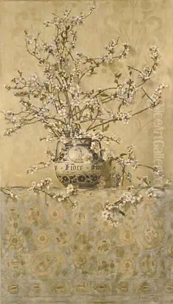 Apple Blossoms 1889 Oil Painting by Charles Caryl Coleman