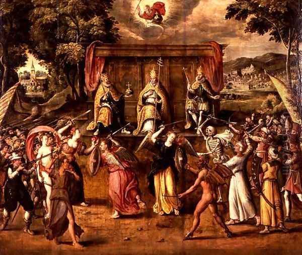 An Allegory of the Wars of Religion Oil Painting by Pieter the Younger Claeissens