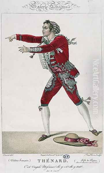 The Actor Thenard in the Role of Figaro in 'The Barber of Seville' Oil Painting by Sebastien Coeure