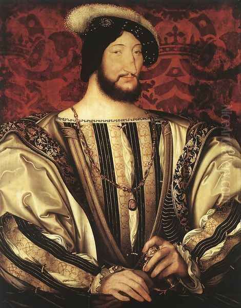 Portrait of Francois I, King of France 1525-30 Oil Painting by Jean Clouet