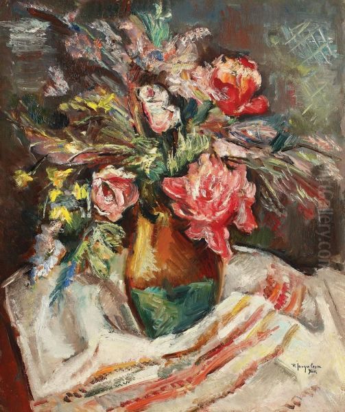 Trandafiri Oil Painting by Petre Iorgulescu Yor