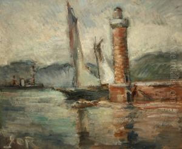 Lighthouse Oil Painting by Petre Iorgulescu Yor