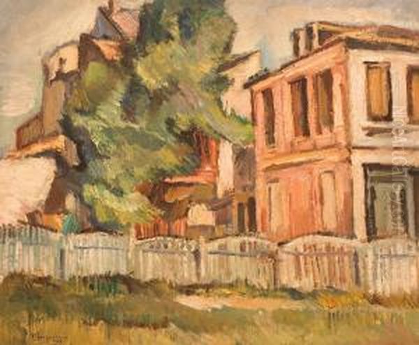 Houses Oil Painting by Petre Iorgulescu Yor