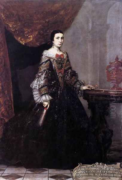 Portrait of Teresa Francisca Mudarra y Herrera c. 1690 Oil Painting by Jean Clouet