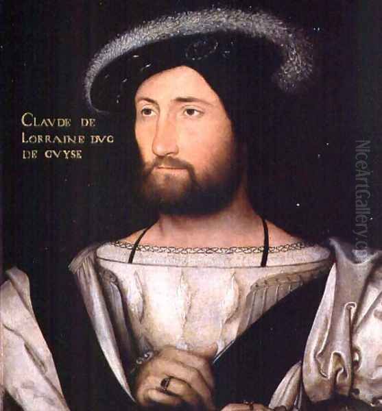 Portrait of Claude of Lorraine (1496-1550) 1st Duke of Guise, c.1525-30 Oil Painting by Jean Clouet