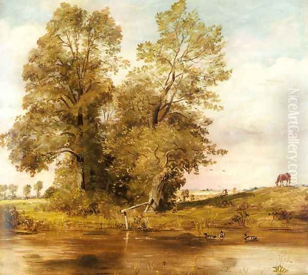 On The Brent Oil Painting by Lionel Constable