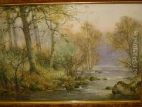 The River Tyne Near Chayford Oil Painting by Thomas Tayler Ireland