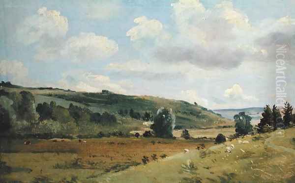 Landscape, c.1849-55 Oil Painting by Lionel Constable