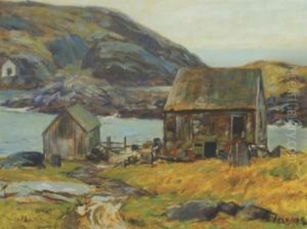 Early Evening, Monhegan Harbor Oil Painting by Wilson Henry Irvine