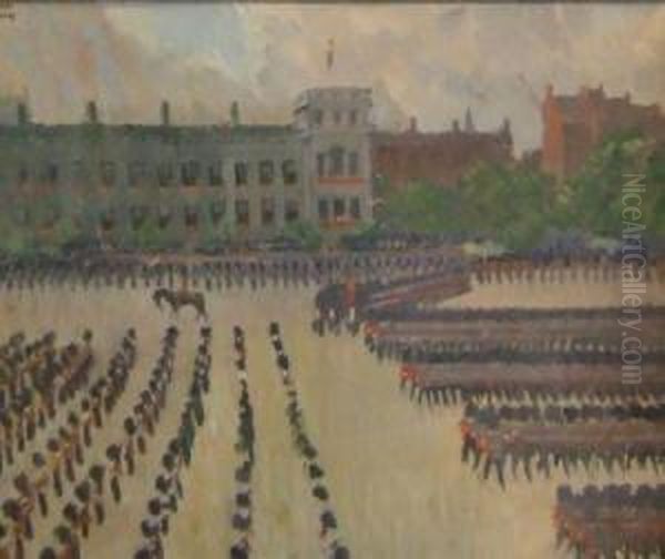 Changing Of The Guard Oil Painting by Greville Irwin