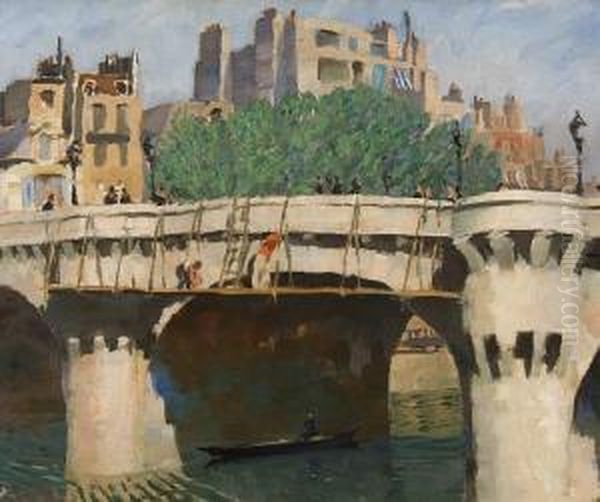 Pnt Neuf, Paris Oil Painting by Greville Irwin