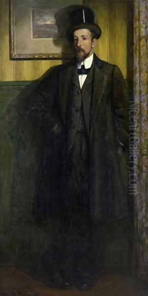 Portrait of Lucien Simon (1864-1945) 1907 Oil Painting by Charles Cottet