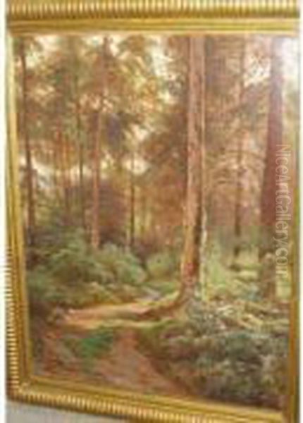  Le Chemin Dans La Foret  Oil Painting by Marie-Victor Emile Isenbart