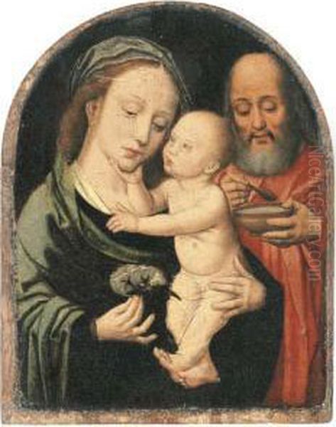 The Holy Family Oil Painting by Adriaen Isenbrandt (Ysenbrandt)