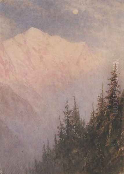 Mont Blanc 1870 Oil Painting by William Gersham Collingwood