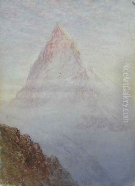 The Matterhorn 1870 Oil Painting by William Gersham Collingwood