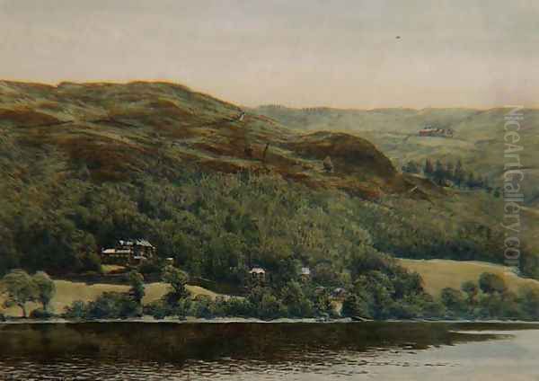 View of Brantwood 1881 Oil Painting by William Gersham Collingwood