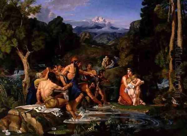 Latona and the Lycian Peasants Oil Painting by Joshua Cristall