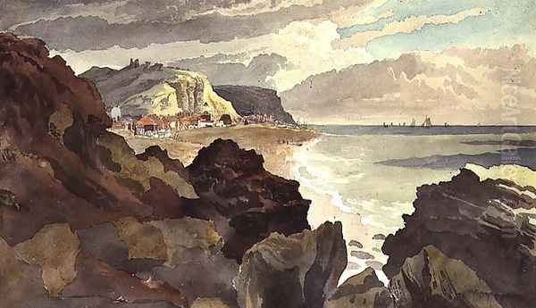 Hastings Beach Oil Painting by Joshua Cristall