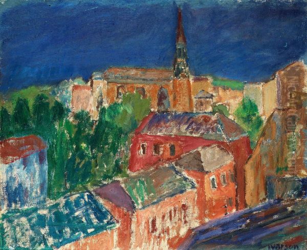 View From Skansen Oil Painting by Ivan Ivarson