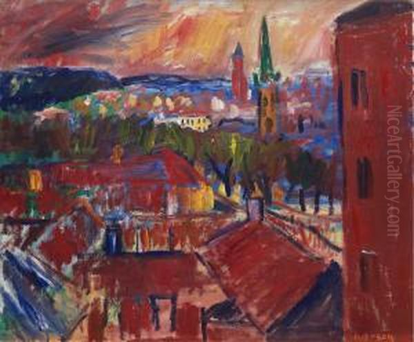 Utsikt Fran Rialto, Goteborg Oil Painting by Ivan Ivarson