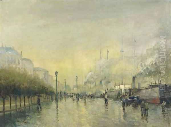 Sur le quai, le Havre Oil Painting by Siebe Johannes ten Cate